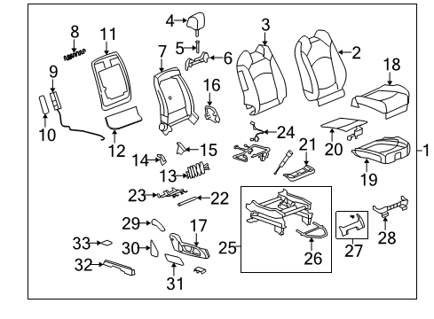 2015 Chevrolet Traverse Front Seat Components Wire Harness Diagram for 84142211