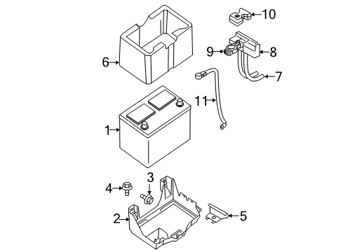 2007 Nissan Armada Battery Harness Assy-Engine Diagram for 24077-ZJ00A