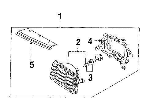 1985 Nissan Sentra Bulbs Headlamp Unit Diagram for 26011-40A00