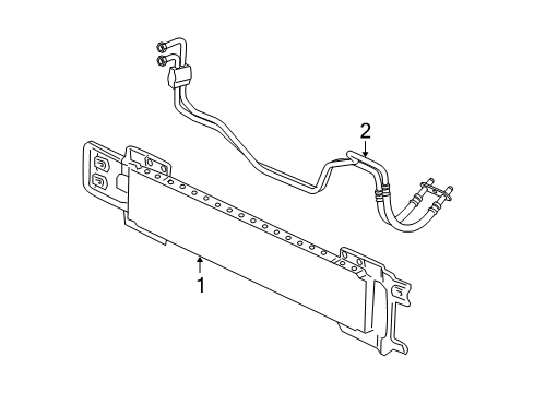 2003 Saturn Vue Automatic Transmission Transmission Auxiliary Fluid Cooler Pipe Assembly Diagram for 22686174