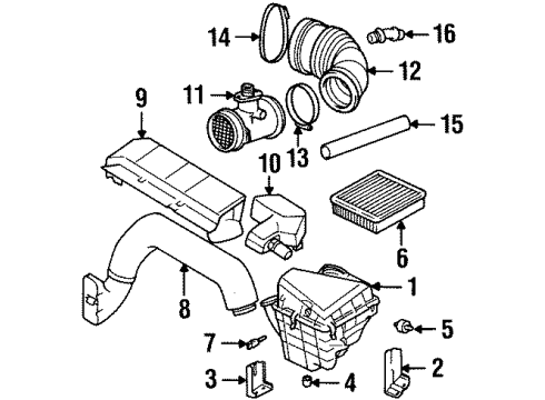 1999 BMW 318ti Powertrain Control Rubber Boot Diagram for 13711247031