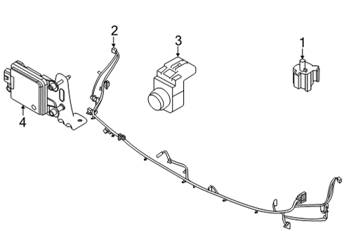 2020 Hyundai Sonata Cruise Control Ultrasonic Sensor-S.P.A.S Side Diagram for 99350-L1000-S3B