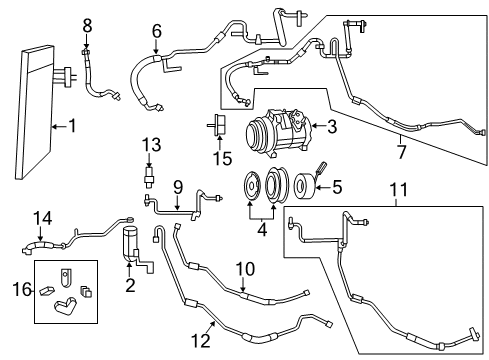 2014 Dodge Grand Caravan A/C Condenser, Compressor & Lines Condenser-Condenser And Trans Cooler Diagram for 4677782AC