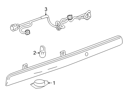 2004 GMC Envoy XUV License Lamps Lamp Asm-Rear License Plate Diagram for 15760056