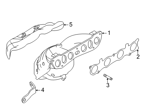 2021 Nissan Rogue Sport Exhaust Manifold Manifold Assy-Exhaust W/Catalyst Diagram for 140E2-6MT0A