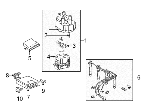 1995 Toyota Tacoma Ignition System IGNITER Diagram for 89621-35011