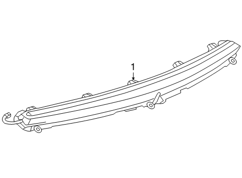 2013 Cadillac CTS High Mount Lamps High Mount Lamp Diagram for 20813425