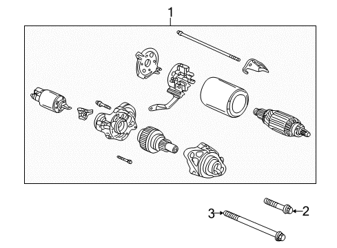 2003 Acura CL Starter Starter Motor Assembly (Sm-44237) (Mitsuba) Diagram for 31200-PGE-A11