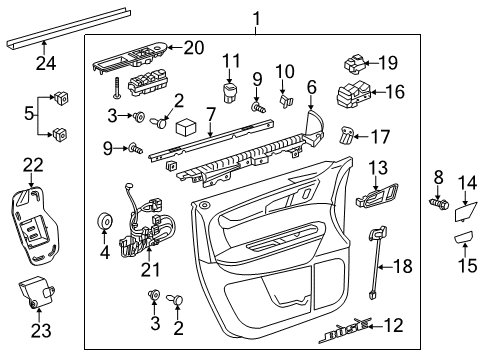 2017 Chevrolet Traverse Interior Trim - Front Door Nameplate Diagram for 25868416