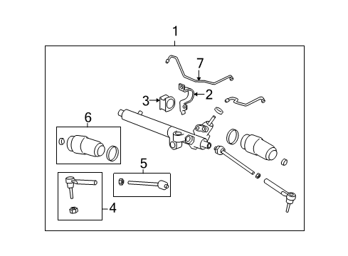 2010 Hummer H3 Steering Column Assembly, Housing & Components, Steering Gear & Linkage, Steering Wheel & Trim Pipe Asm-Steering Gear Diagram for 15132762