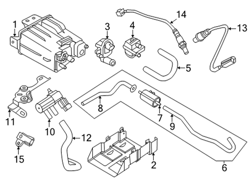 2021 Nissan Sentra Powertrain Control Crankshaft Position Sensor Diagram for 23731-1KC0B