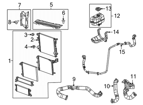 2022 Jeep Wrangler Radiator & Components RADIATOR OUTLET Diagram for 68481142AD