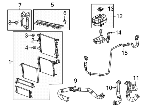 2022 Jeep Wrangler Radiator & Components COOLANT BOTTLE RETURN Diagram for 68481143AD