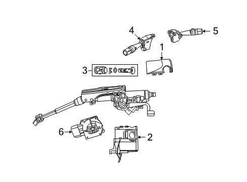 2007 Jeep Compass Switches SHROUD-Steering Column Diagram for 1CH69XDVAA