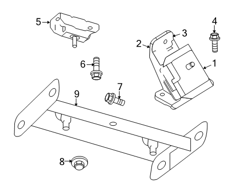 2005 Dodge Viper Engine & Trans Mounting Shield-Heat Diagram for 4643546