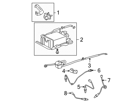 2009 Toyota RAV4 Emission Components Filter Diagram for 77706-42010