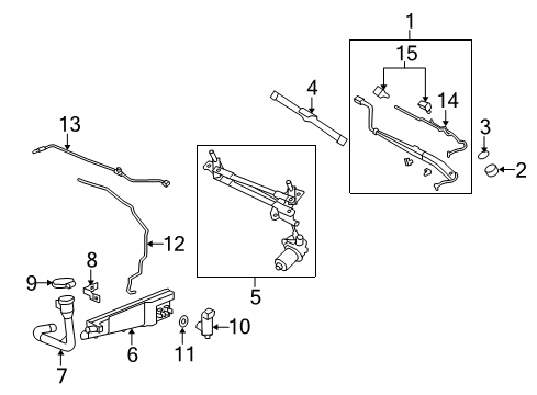 2008 Pontiac G8 Wiper & Washer Components Hose-Windshield Washer Pump Diagram for 92175185