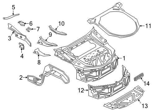 2019 BMW i8 Rear Body REINFORCEMENT PLATE, SIDE ME Diagram for 41007479941