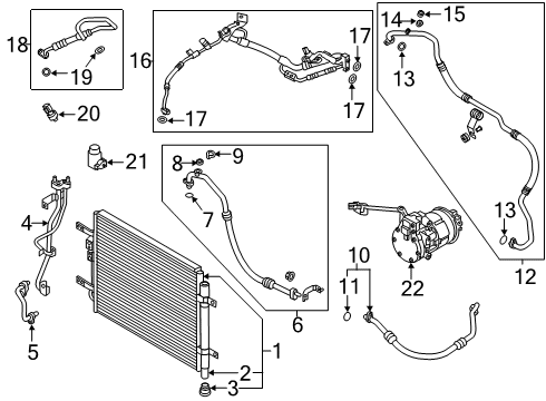2021 Hyundai Ioniq A/C Compressor Body Kit-Compressor Diagram for 97729K4000