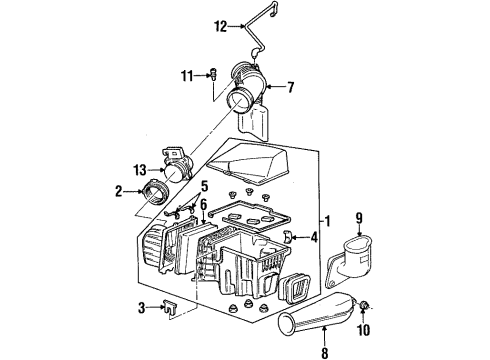 1998 Oldsmobile Silhouette Powertrain Control Cleaner Asm, Air Diagram for 25180639