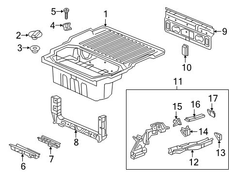 2019 Honda Ridgeline Rear Body & Floor Outlet, RR. Air Diagram for 75450-SEY-003