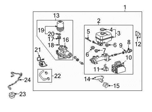 2017 Toyota 4Runner Vacuum Booster Booster Hose Diagram for 44773-35640