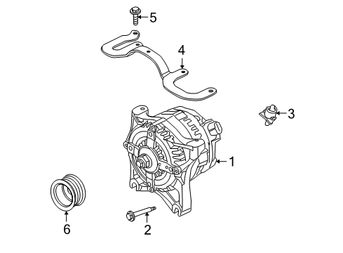 2013 Lincoln Navigator Alternator Alternator Diagram for BL1Z-10346-A