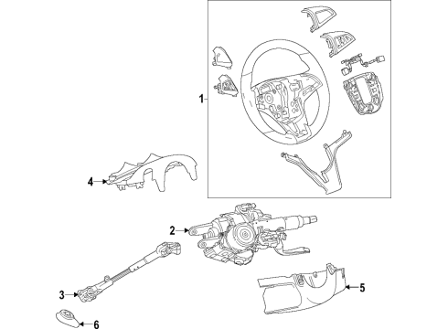 2015 Chevrolet Trax Steering Column & Wheel, Steering Gear & Linkage Steering Wheel Diagram for 95128810