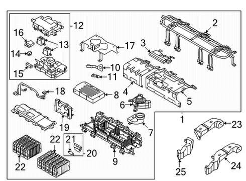 2022 Hyundai Tucson Battery BLOWER UNIT ASSY-BATTERY COOLI Diagram for 37580-P0000