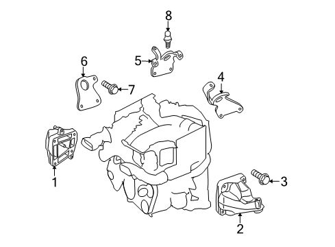 2007 Dodge Sprinter 3500 Engine & Trans Mounting Ring Diagram for 68006052AA