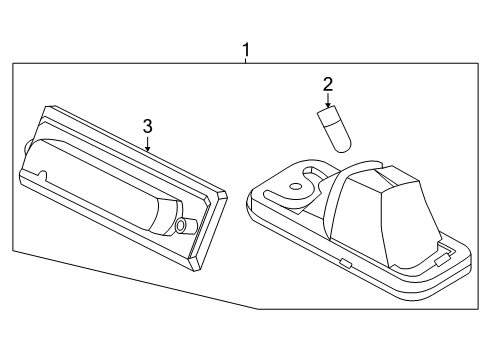 2021 Hyundai Palisade Bulbs Lamp Assembly-License Plate Diagram for 92501-S8020