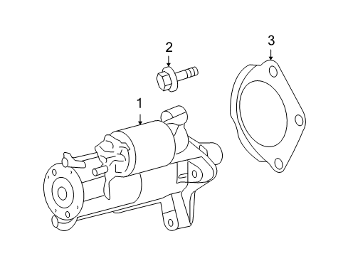 2007 Dodge Nitro Starter Engine Starter Diagram for 4801292AC