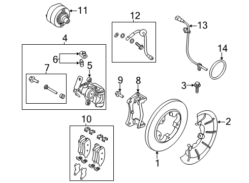 2021 Ford Transit-350 HD Rear Brakes Flex Hose Diagram for BK3Z-2282-G