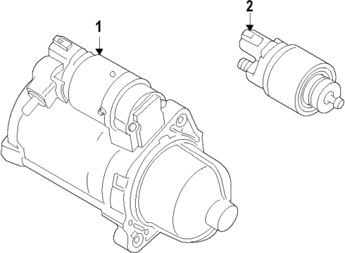 2019 Kia Stinger Starter Starter Assy Diagram for 3610025350SJ