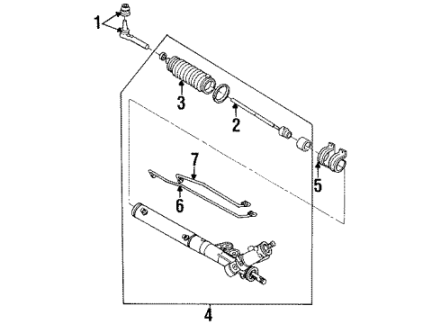 1992 Oldsmobile 98 P/S Pump & Hoses, Steering Gear & Linkage Hose Asm-P/S Gear Inlet Diagram for 26029842