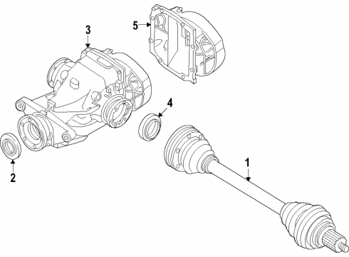 2018 BMW 640i xDrive Gran Turismo Rear Axle, Differential, Drive Axles, Propeller Shaft Centering Sleeve Diagram for 26117526611