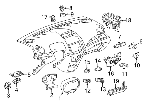 2016 Chevrolet Spark EV Cluster & Switches, Instrument Panel Seat Heat Switch Diagram for 95208034