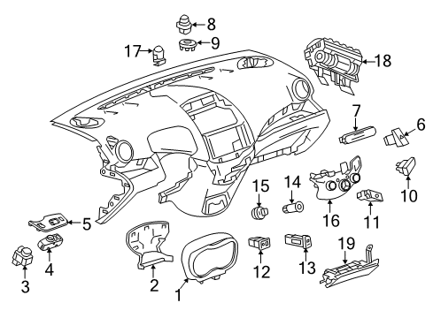 2016 Chevrolet Spark EV Cluster & Switches, Instrument Panel Switch Asm-Outside Rear View Mirror Remote Control Selector Diagram for 95986062