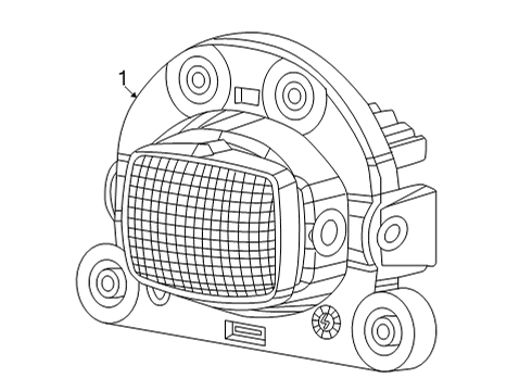 2021 Jeep Grand Cherokee L Fog Lamps FOG LAMP Diagram for 68376846AF