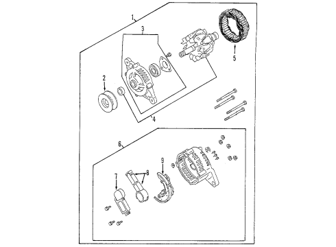 1998 Honda Passport Alternator Generator Assembly (Reman) Diagram for 8-97130-776-0RM