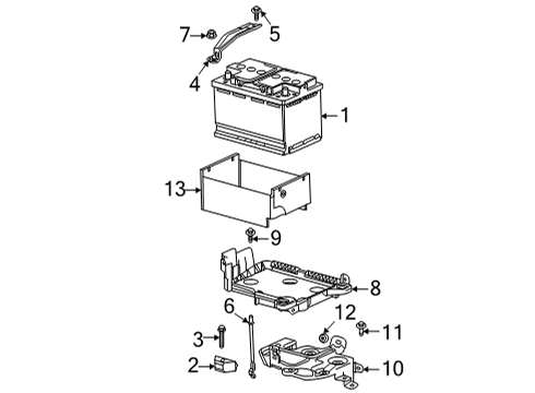 2021 Chevrolet Trailblazer Battery Positive Cable Diagram for 42776667