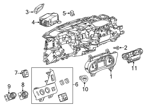 2016 Chevrolet Suburban Parking Aid Instrument Cluster Diagram for 84505067