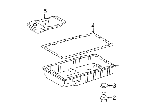 2010 Lexus IS250 Automatic Transmission Pan Sub-Assy, Automatic Transmission Oil Diagram for 35106-30270