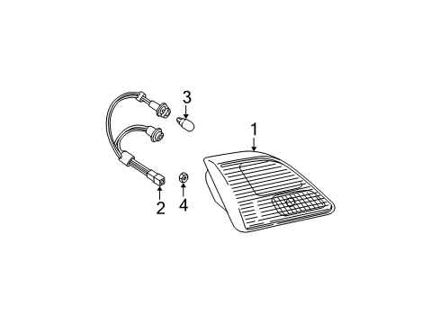 2002 Lexus ES300 Bulbs Socket & Wire, Back-Up Lamp Diagram for 81675-33170