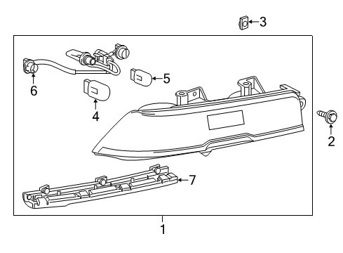 2014 Chevrolet Camaro Tail Lamps Tail Lamp Assembly Diagram for 23209715