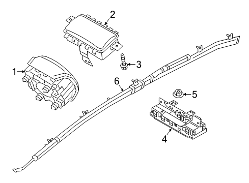 2019 Hyundai Ioniq Air Bag Components Air Bag Clock Spring Contact Diagram for 93490-G2220