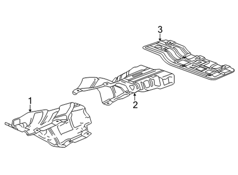 2022 Chevrolet Trailblazer Exhaust Components Exhaust Heat Shield Diagram for 42486003