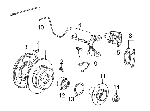 2002 BMW Z8 Rear Brakes Brake Disc, Ventilated Diagram for 34216767064