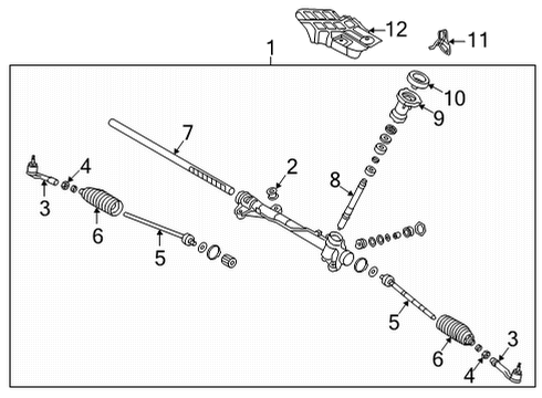 2022 Hyundai Elantra Steering Gear & Linkage INR Ball Joint Assembly Diagram for 56540-AA000