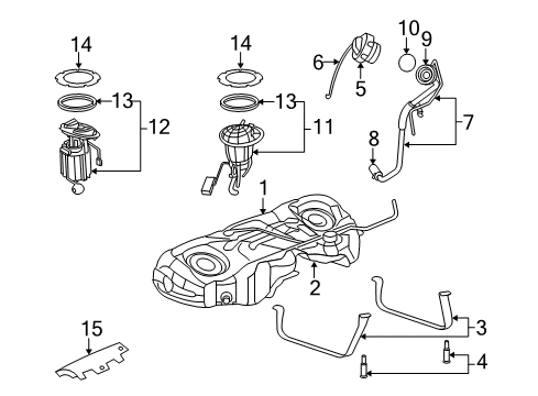 2007 Chrysler 300 Fuel Supply Tube-Fuel Filler Diagram for 5270171AB